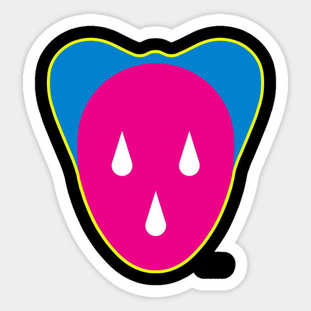 Mouse Head  Blue  / Magenta Sticker by patrou